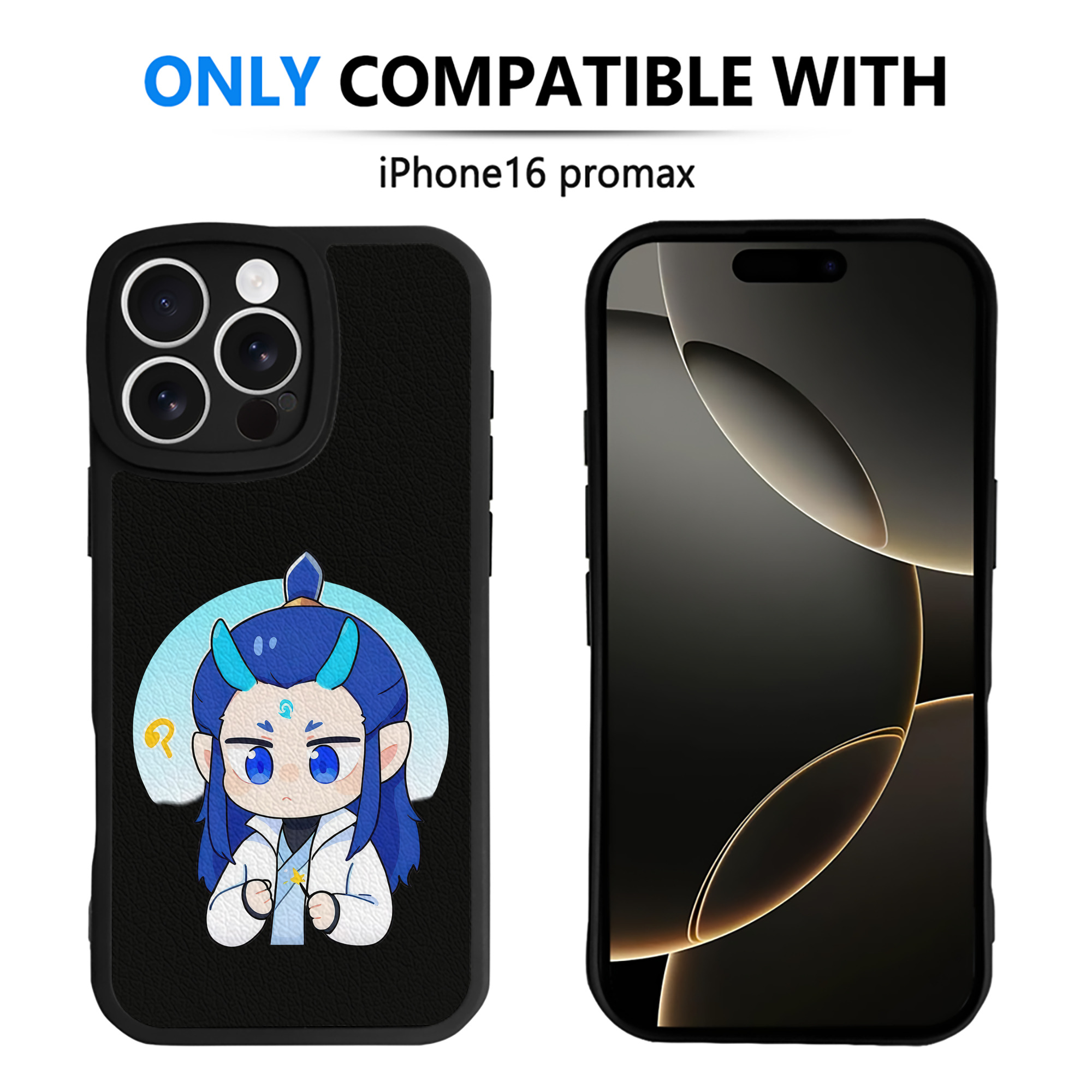 （画像用） Ne Zha 2 ナタ 魔童の大暴れ 【iPhone 16シリーズ対応】シリコンスマホケース（レザー調） 材質：シリコン